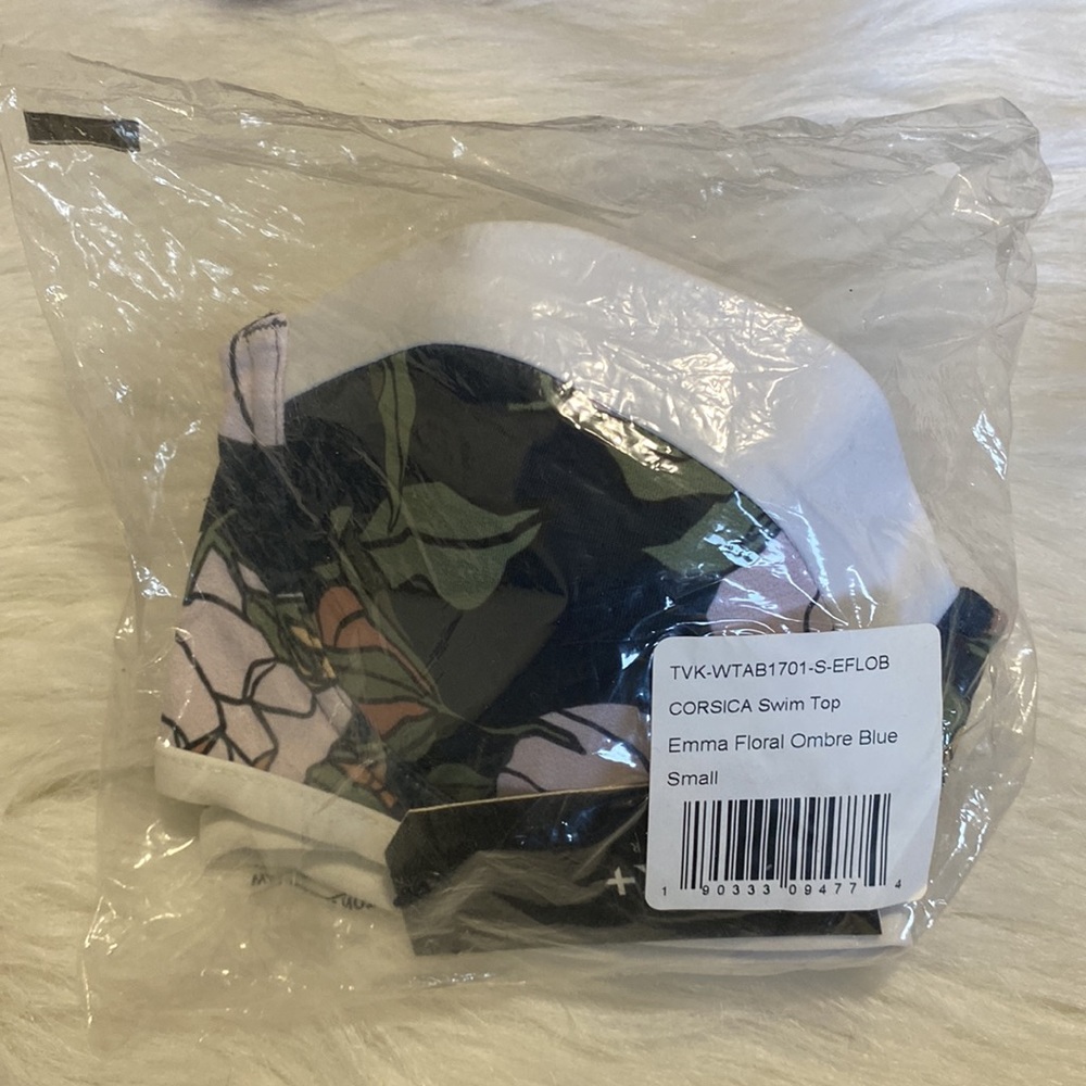 Tavik Blue‎ Ombré Floral Emma Corsica Swim Top Size S - Picture 5 of 5